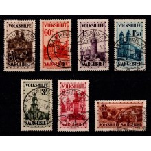 1932 SAAR - AFA 161-67 - komplet sæt - (stemplet)